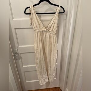 Mara Hoffman Calypso Cream Khaki Braided Maxi Dress